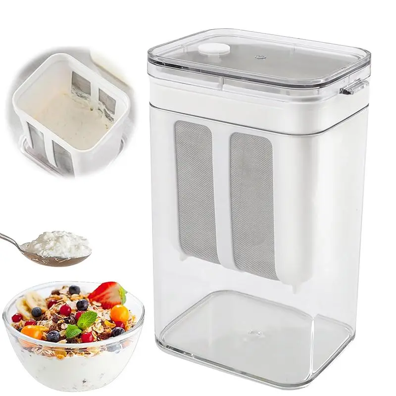 Large Capacity Greek Yogurt Filter, Separates Whey, Ideal for Juices, Kefir, Tofu, Cheese, BPA Free, Safe and Healthy