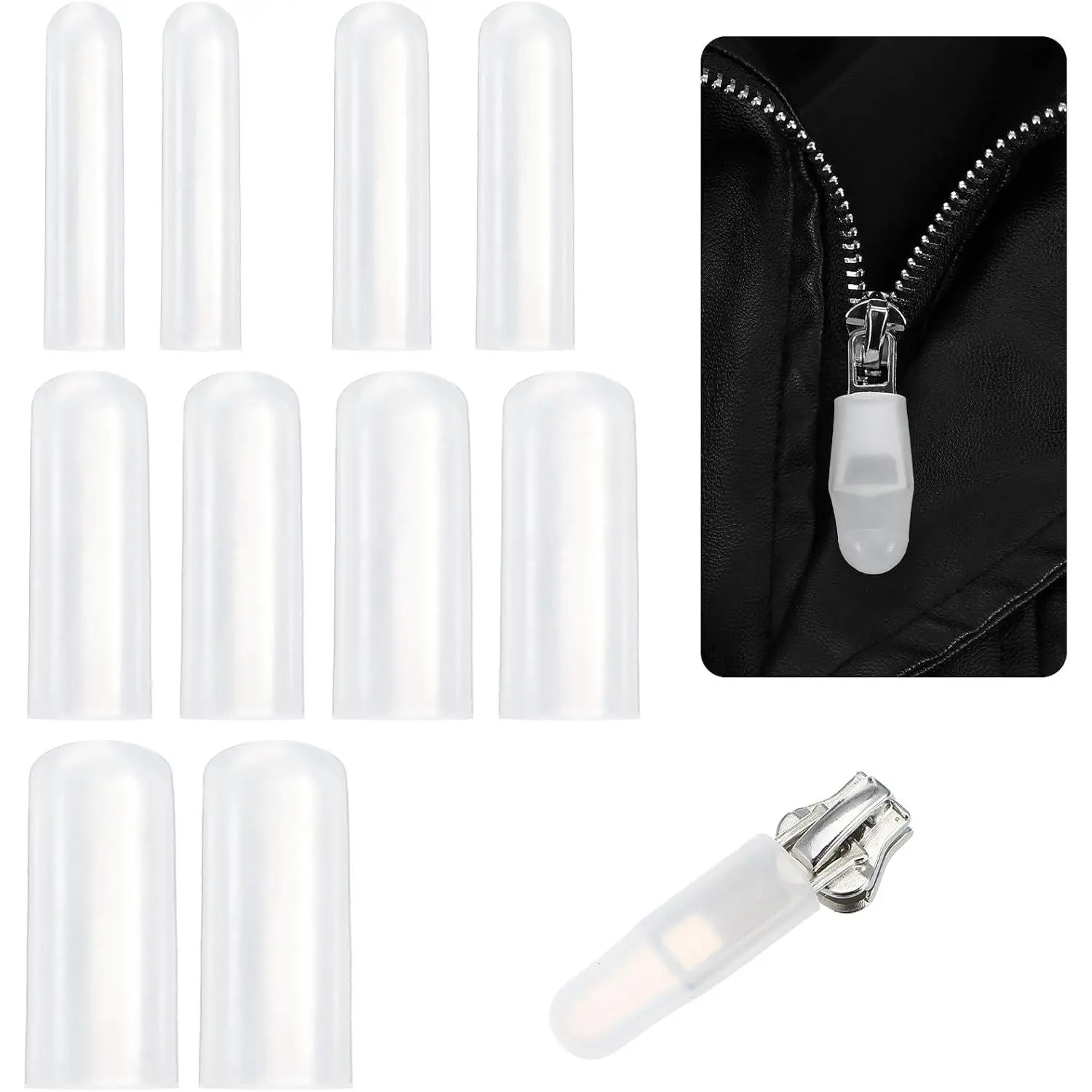 10 count Zippers   Protective Cover Zipper Covers for Noise  Zipper Covers Washing Machine Scratch and Noise