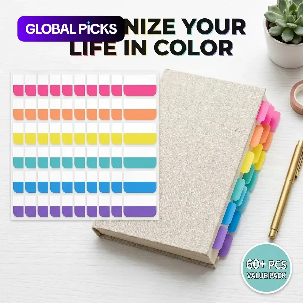 Transparent Reusable Index Tabs, Writeable Paper Sticky Label, Reusable Labels, Sticky Note Tabs, Student Classification Bookmarks, High-Quality N Times Stickers, Adhesive Tabs, No Residue Glue #GLOBAL PICKS