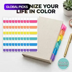 Transparent Reusable Index Tabs, Writeable Paper Sticky Label, Reusable Labels, Sticky Note Tabs, Student Classification Bookmarks, High-Quality N Times Stickers, Adhesive Tabs, No Residue Glue #GLOBAL PICKS
