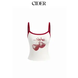 Cider Cherry Graphic Contrasting Binding Cami Top SummerWins SummerFinds