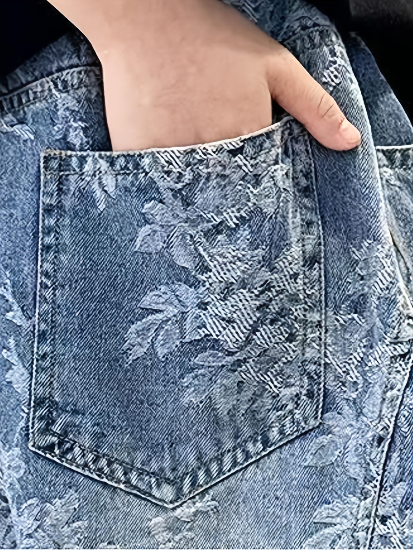 (New)Back-to-School Season Valentine's Day Fashion Trend Boys' Pants 2026 New Jacquard Simple Versatile Loose Wide-Leg Stylish Boys' Jeans