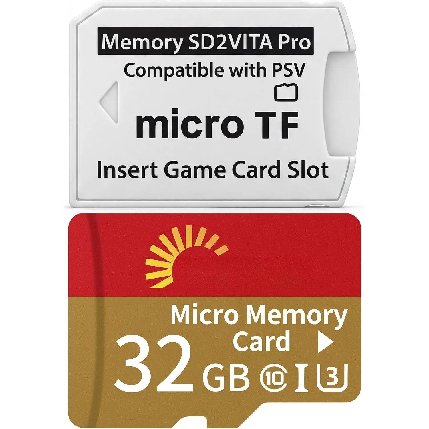 SD2Vita 6.0 PS Vita Memory Card Adapter with 32GB  SD Card, High Speed microSDHC UHS-I Flash Memory Card with PSV  SD Card Adapter for PSV 1000/2000 PSTV FW 3.60 HENkaku Enso System