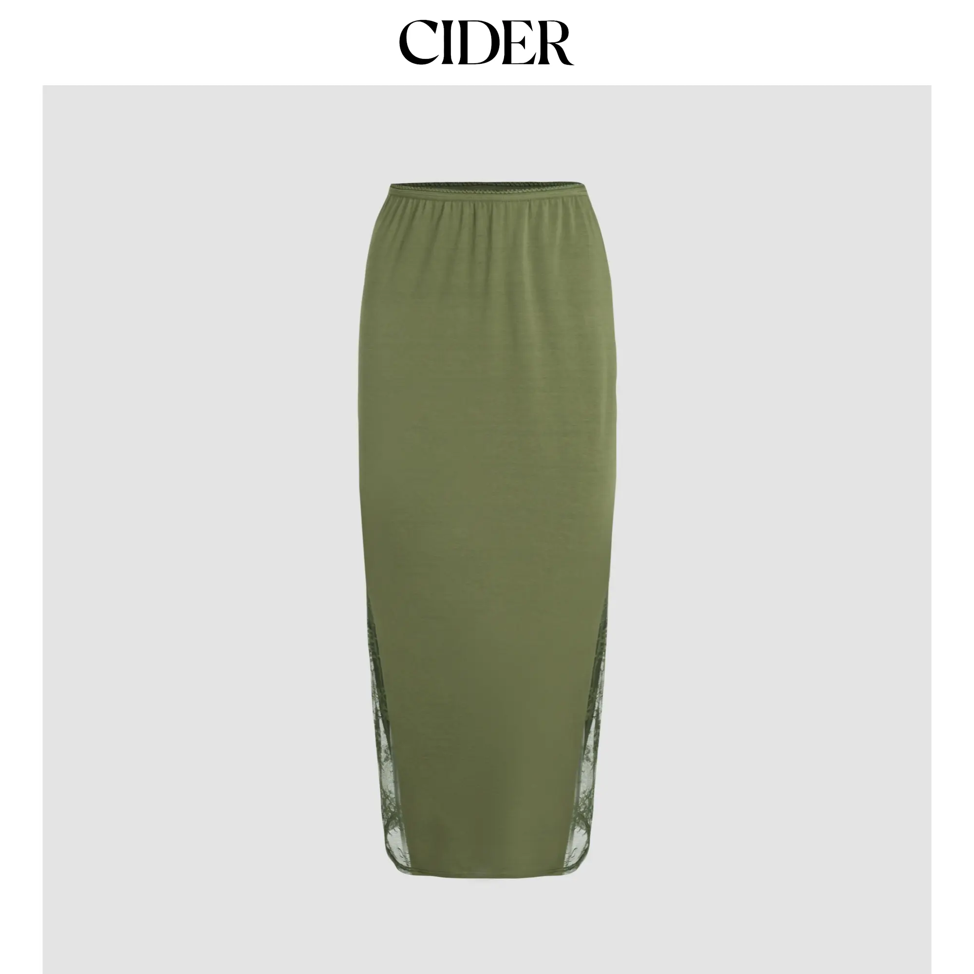 Cider [size 2-8] High Waist Lace Maxi Skirt