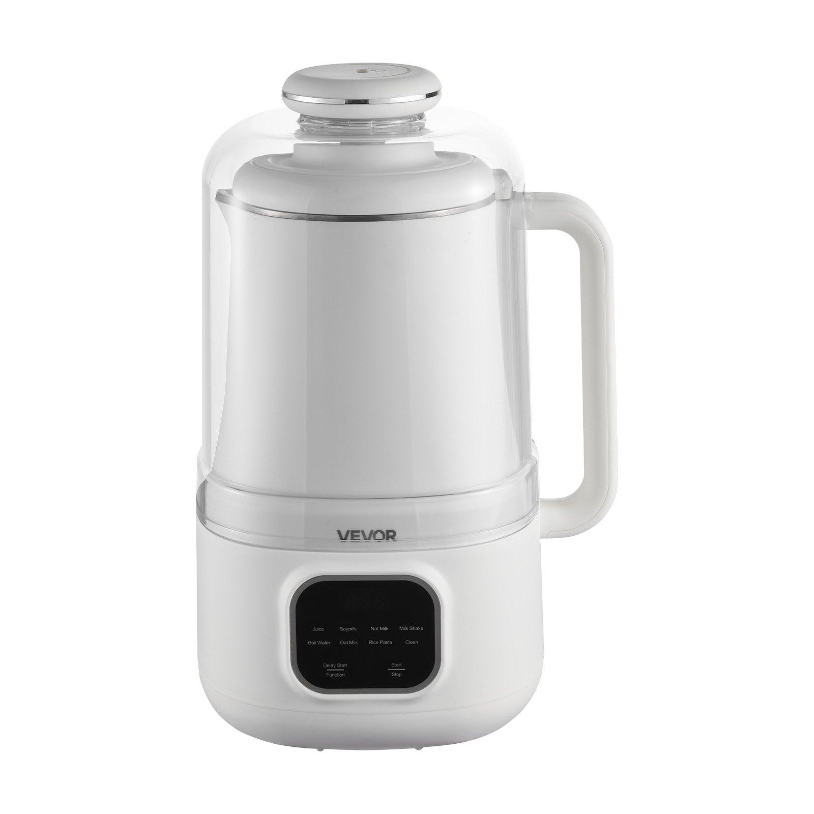 VEVOR 8-in-1 Nut Milk Maker, 34 oz Soy Milk Maker with 200W Blending, for Homemade Oat, Nut, Soy, Juice, Milkshake, Rice Cereal, Plant-Based Beverages with Self-Cleaning, Boil Water, 12-Hour Delay