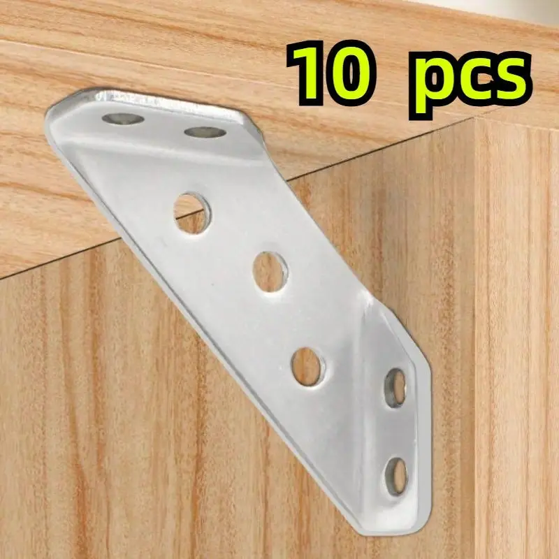 Stainless Steel Corner Brace - 90 Degree Right Angle Support Bracket with Screws, Heavy Duty Universal Metal Hardware Joint Connector, Premium Wood Furniture Fastener for Cabinets Drawers Tables Chairs