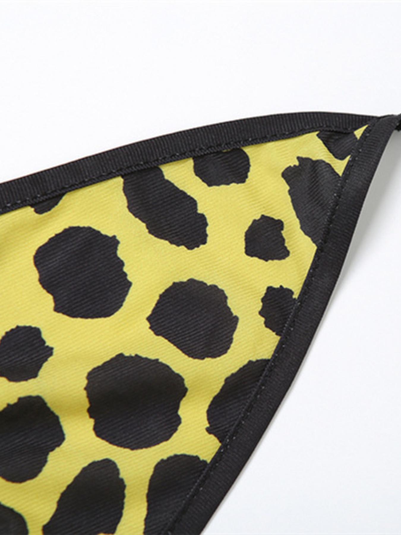 Women's Leopard Print Criss Cross Cut Out Halter Neck Dress, Casual Trendy Boho Asymmetrical Hem Sleeveless A Line Long Dress for Summer, Bohemian Casual Dress, Fashion Women's Dress for Beach Holiday, Womenswear, Chic Elegant Style