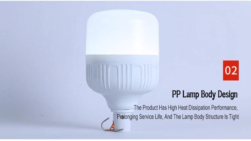 Camping Light USB Rechargeable LED Emergency Lamp Outdoor Portable Lanterns with Hook for BBQ Tents Battery Bulb