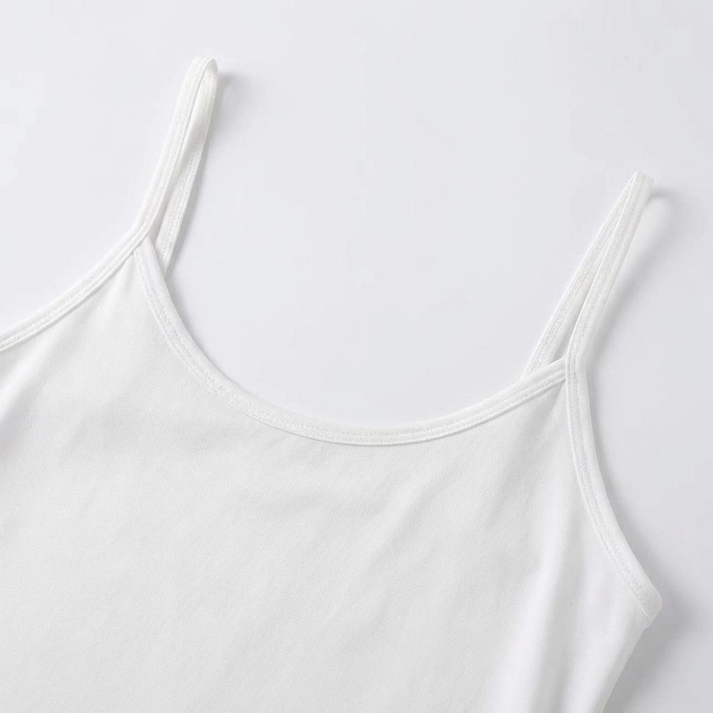 Fitted camisole top |   Classic Black & White Solid Slim Cami Tank Top