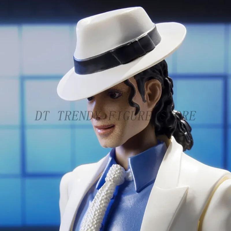 14cm SHF Michael Jackson Action Figure Smooth Criminal Moonwalk PVC MovableMichael Jackson Collection Model Ornament Toys Gifts