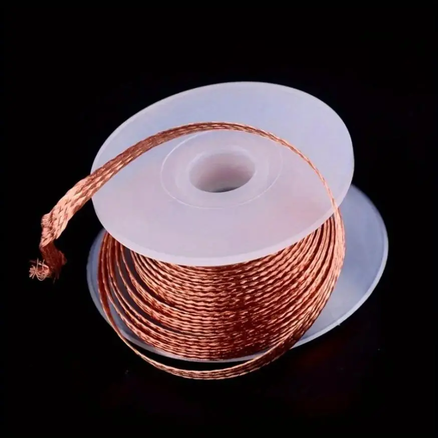 Copper Desoldering Braid Wick, 2.0mm Width, 59.06inch Length - CP-2015 Solder Remover for Repair and Electronics Work - High-Quality Essential Welding Tool, Without Battery
