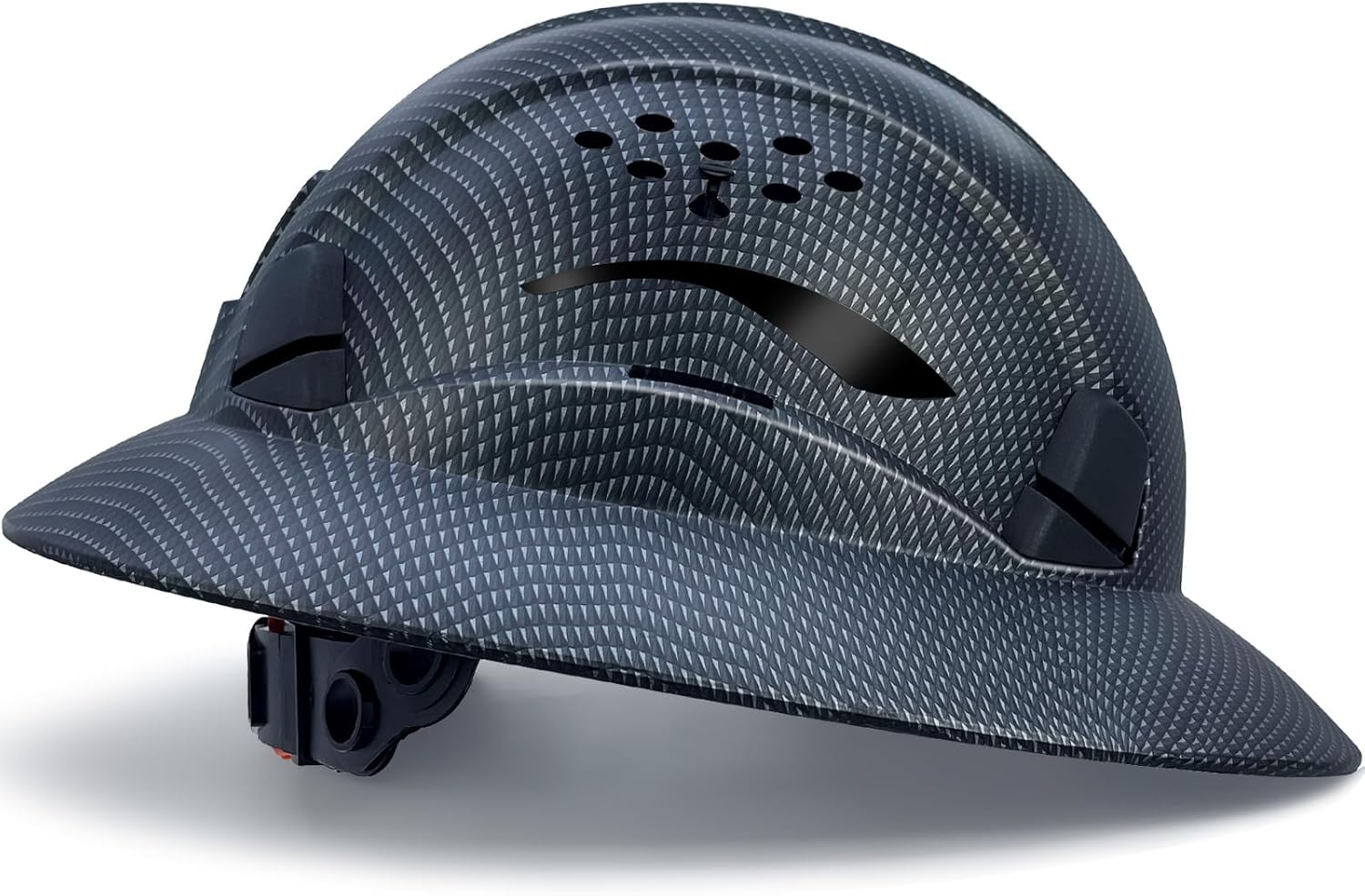 Full Brim Hard Hat Vented Construction Safety Helmet Industrial Work Hardhat for Workers 6 Point Adjustable Ratchet Suspension Breathable Head Protection