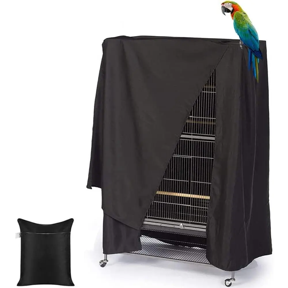 Waterproof Sunproof Square Parrot Cage Cover Good Night Birdcage Protector Cover for Rolling Stand 41x27x48in