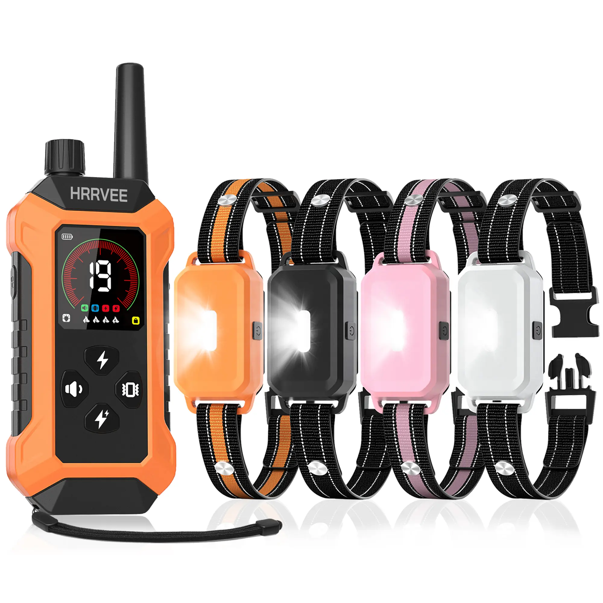 Shock Collar for Dogs 4 Pack (5–150Lbs), 4400FT Waterproof 4 Dog Training Collar with Remote Control 5 Training Modes Rechargeable Electric Dog Collar with Light, E collars for Small Medium Large Dogs