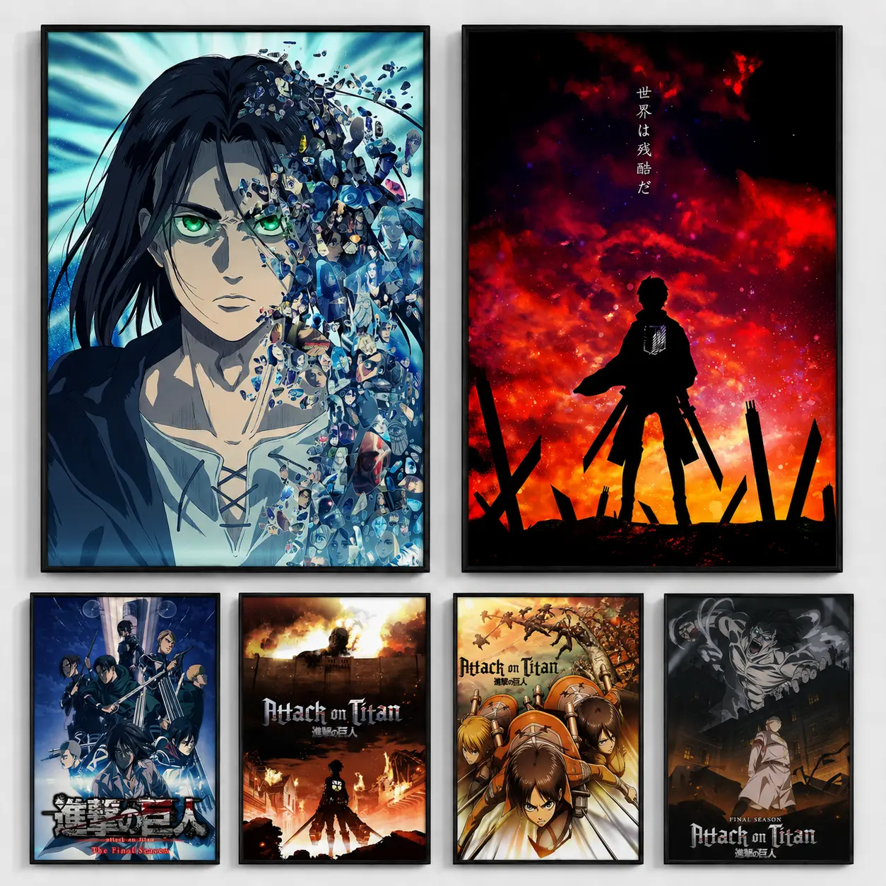 Attack On Titan Poster AOT Atrippy Anime Wall Art for Room Aesthetic Bedroom Dorm Decor Eco-Friendly Materials Fade-Resistant Waterproof UV-Protected Vibrant Colors - Illustrations