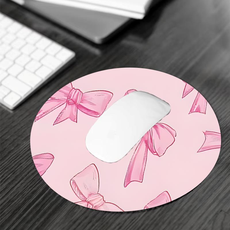 Pink Bow Pattern Desk Mat, Rectangle Gaming Mouse Pad, Non-slip Rubber Pad, Decorative Desk Mat, Cute Desk Accessories for Home Office