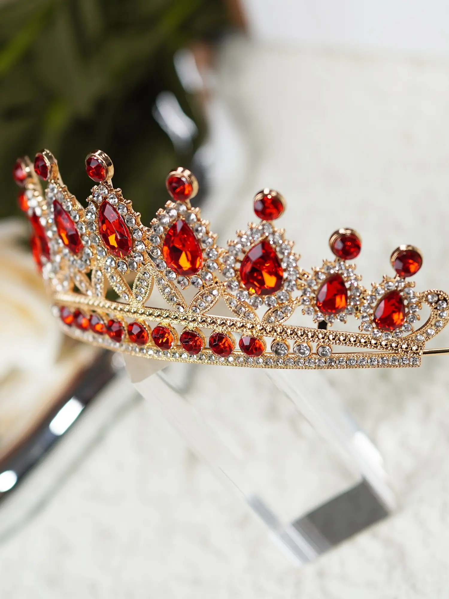 1pc Rhinestone Decorated Elegant Crown, Princess Tiara for Wedding Party Events, Bridal Hair Accessories, Hair Accessory for All Seasons