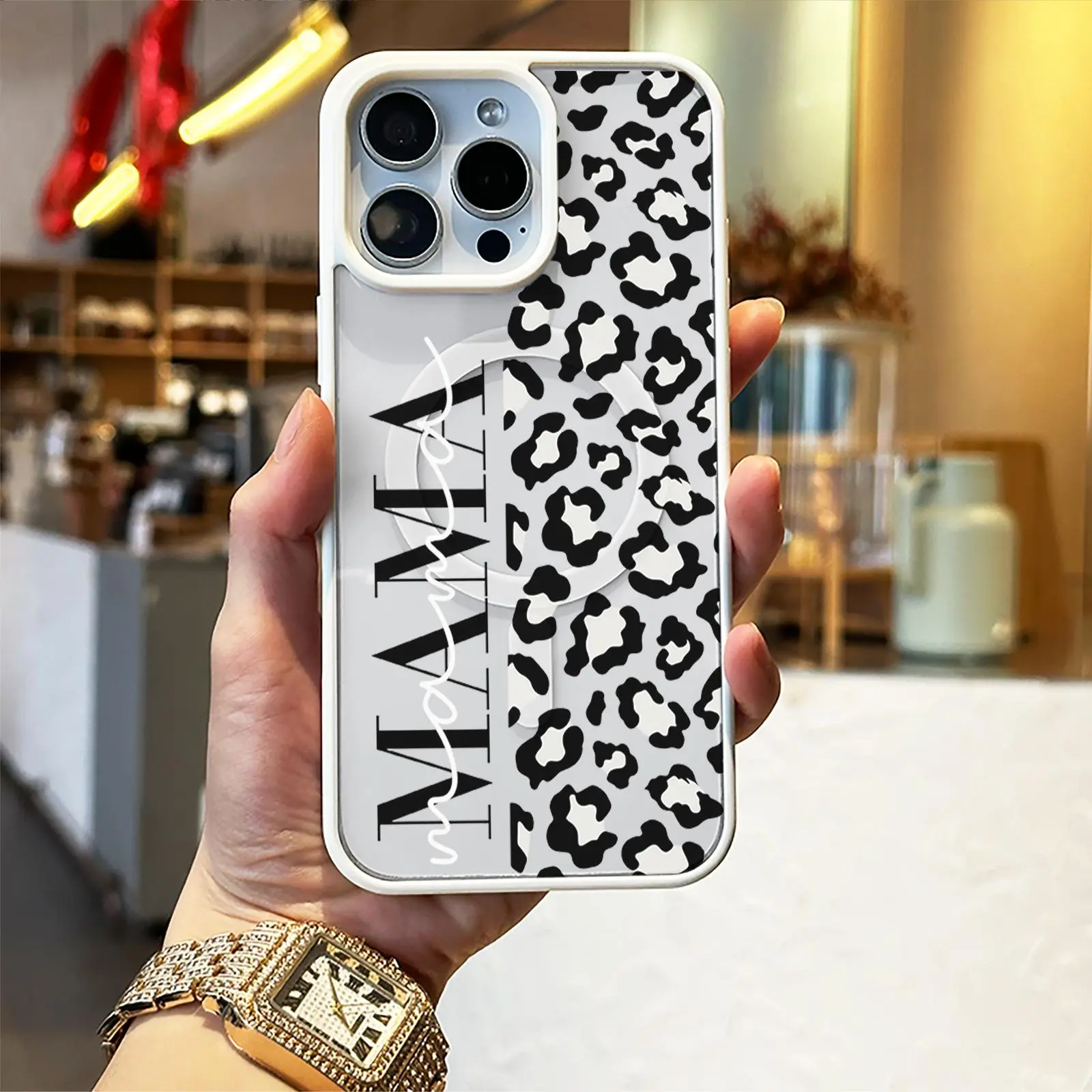 Mama Leopard Print Phone Case by CasePop