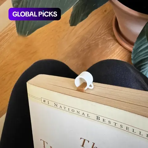 Coffee Cup Shaped Bookmark, Durable Non-Electric Page Marker for Book Lovers and Coffee Enthusiasts, Reading Accessory #GLOBAL PICKS