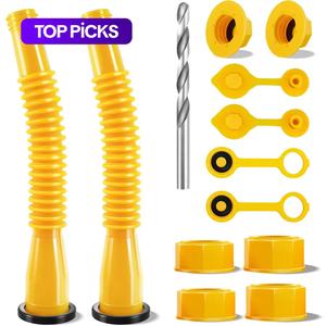gas can spout replacement, gas can nozzle, easier to use, for most 1/2/5/10 gal oil cans, with gas tank vent caps, christmas gift for men, chemical resistant, tools and gadgets, gifts for boyfriend