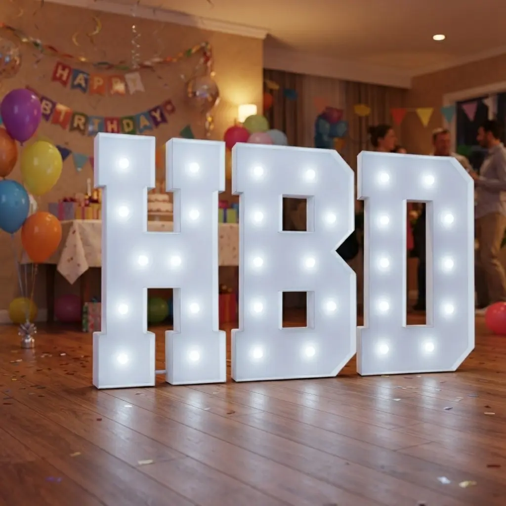 4FT Light Up Letters, Marquee Letters 4 Feet Tall Party Decor for Her Him, Mosaic Big Sign for Birthday Anniversary Decoration Backdrop, Large Pre-Cut Frame Letter A-Z Graduation Ceremony Halloween Christmas Decorations
