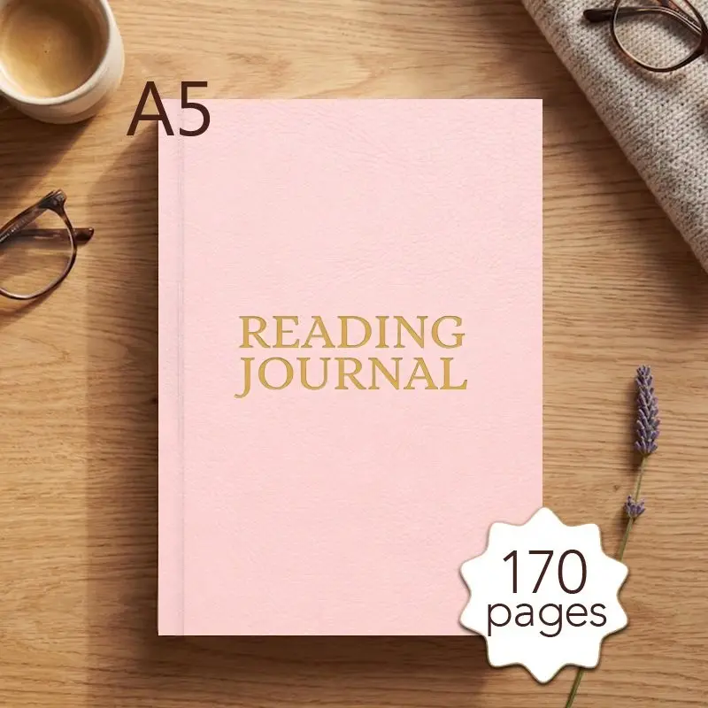 1pc A5 Book Reading Planner Journal, 170 Pages, New Book Release Tracker And 52 Book Review Templates, Multipurpose Quote Keeper For Book Notes And Reading Reflections, Study Notebook For Book Lovers, Christian Gift Option For Women