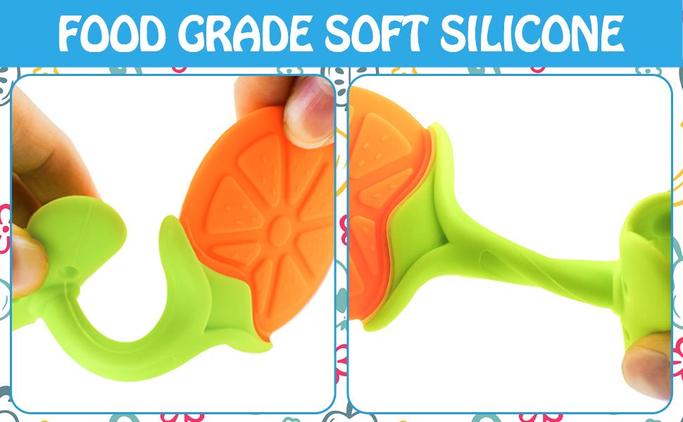 Teething Toys (5 Pack) - Infant Teething Keys Set, BPA-Free, Natural Organic Freezer Safe for Infants and Toddlers, Silicone Baby Teethers