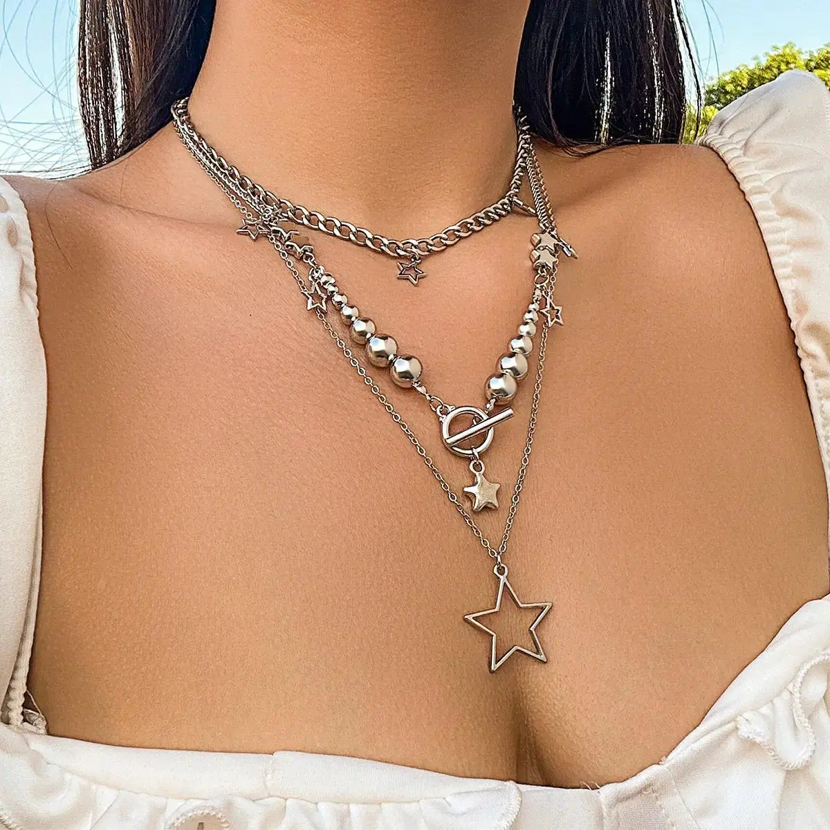 01 Necklace White K 4375