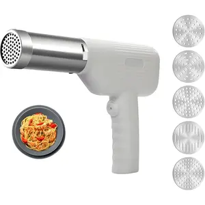 Handheld Electric 5-in-1 Cordless Portable Pasta Maker, Automatic Noodle Press with Noodle Molds, Homemade Spaghetti Maker For Kitchen