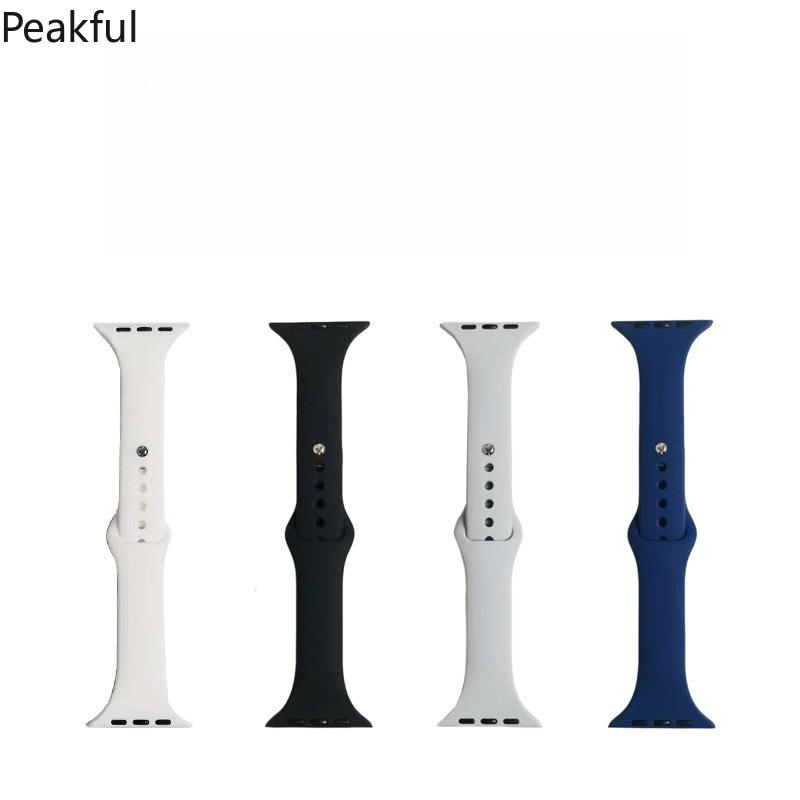 Spot silicone strap Small waist silicone watch strap Solid color single buckle Applicable to all Apple watch straps