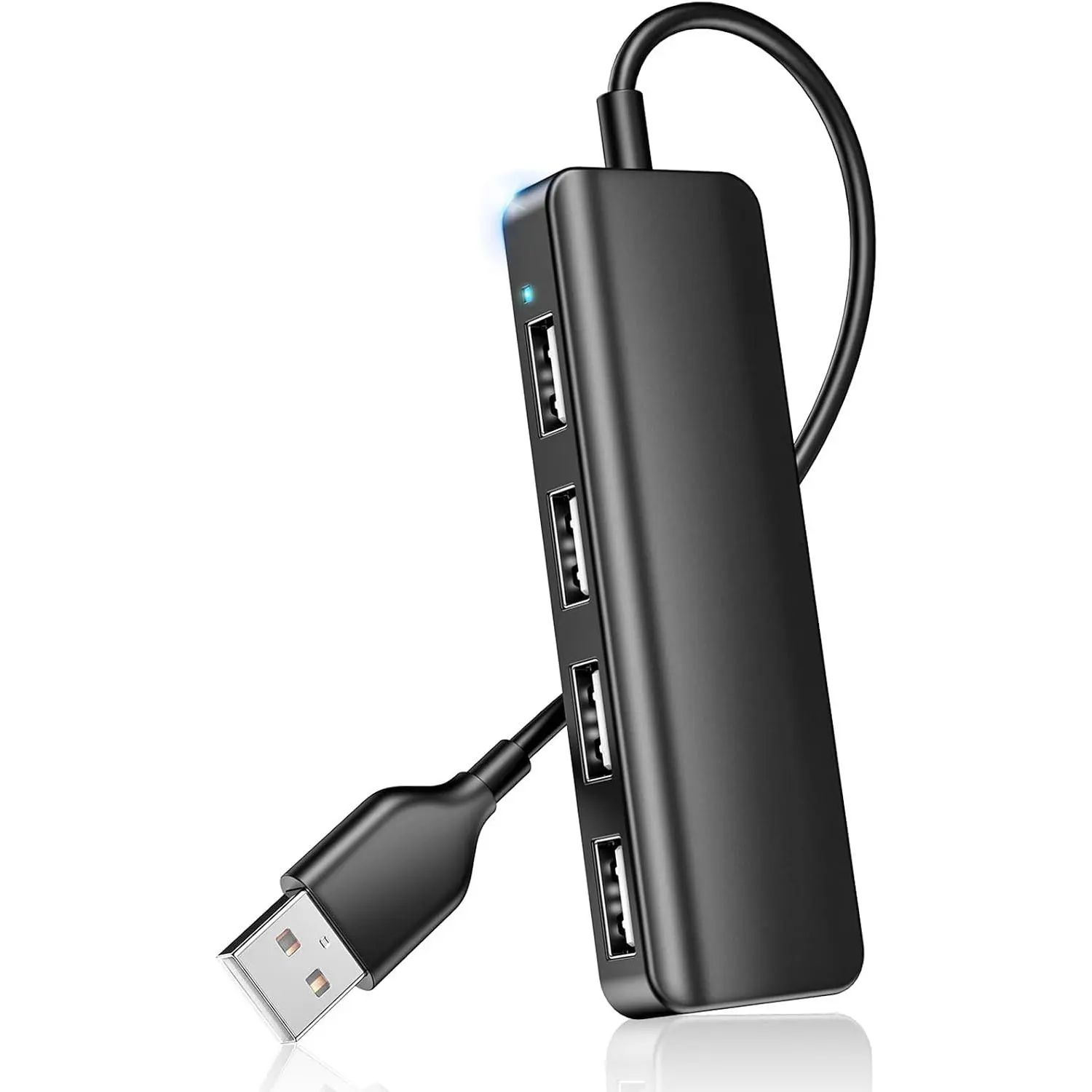 USB Extender Hub USB 2.0 Port Splitter 1 to 4 Multiport Adapter | USB Splitter 1 In 4 Out, Plug & Play, Extra USB Ports for Laptops//PC/MacBook,  for  USB Peripherals