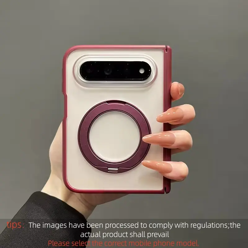For Xiaomi Mi 18 Fold Case Hard PC Transparent With 360 Ring Stand Magnetic Protective Back Cover For Xiaomi 18 Fold Phone Shell
