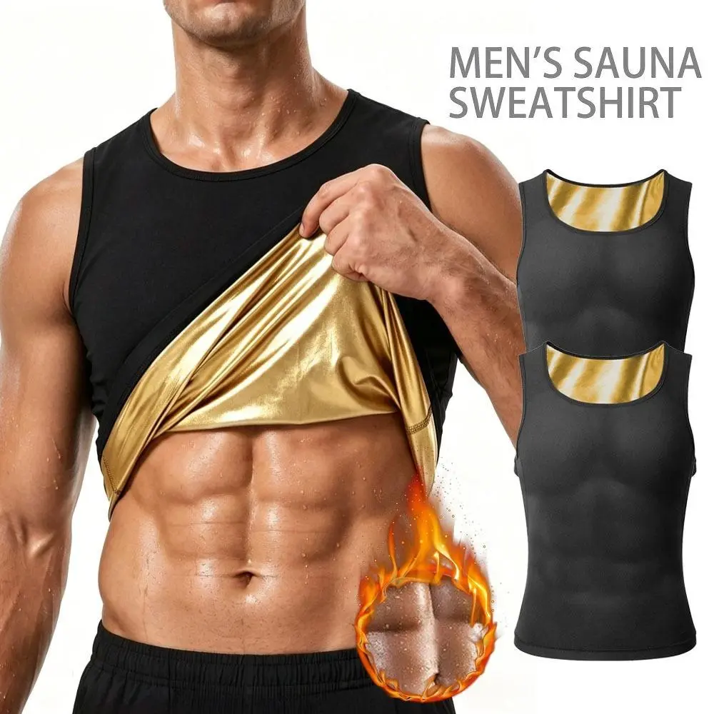 Men's Compression Sweat Sweat Enhancing Waist Trainer Sauna Tank Top Vest Body Shaper Workout for Gym Workout Gym,travel Essentials,camping Essentials
