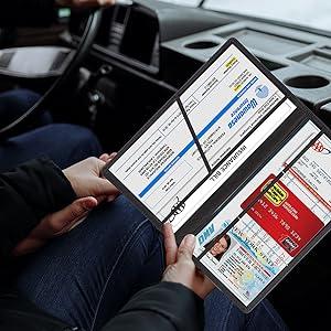 Car Registration & Insurance Card Holder, Magnetic Closure Vehicle Organizer, Car Essential Document Wallet, Spring Gift, for Pokemon Cards Holder, Compact Car Accessories, Essential for Owners