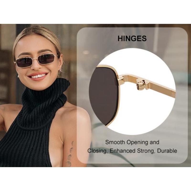 SOJOS Small Y2k Narrow Rectangle Sunglasses Womens Mens Retro 80s 90s UV400 Sunnies.