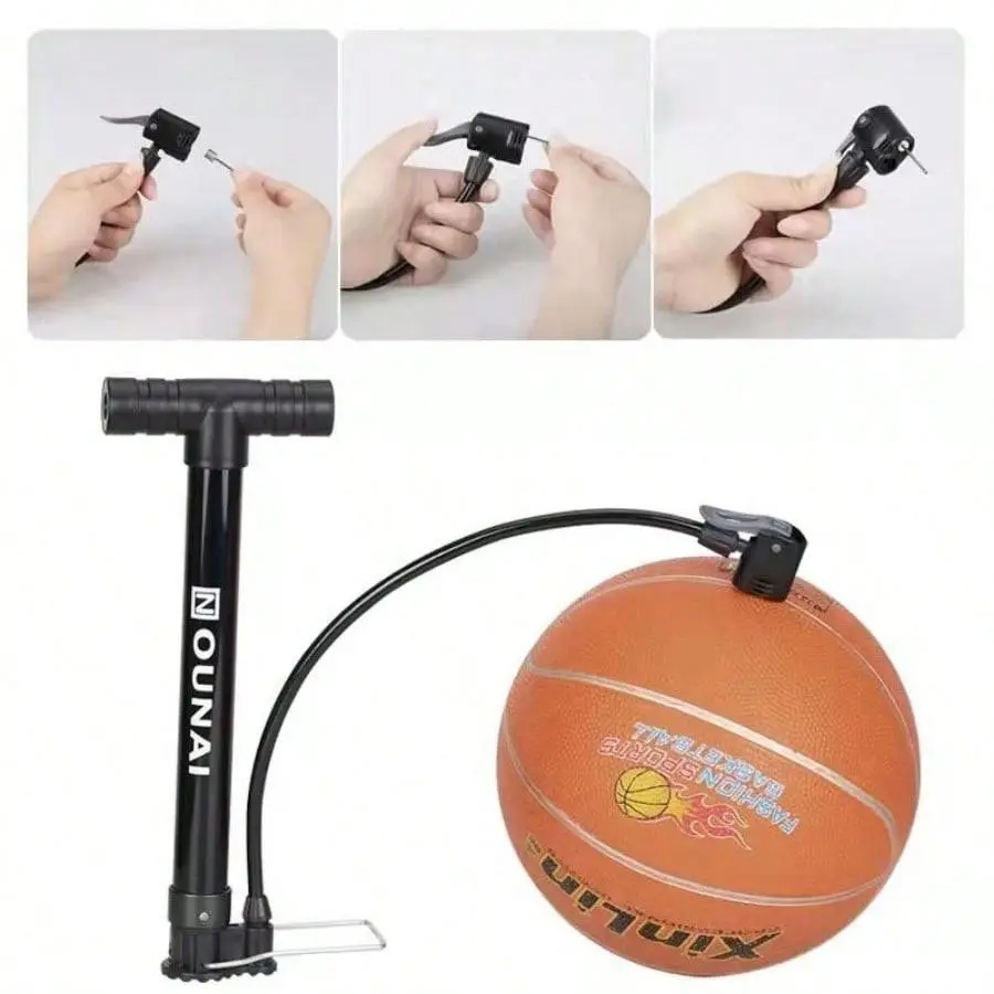 Mini Multi-Functional Bicycle Air Pump, Universal Nozzle Inflation Device, Portable Handheld, for Bicycles, Basketballs, Footballs, Air Pump for Bike Tires