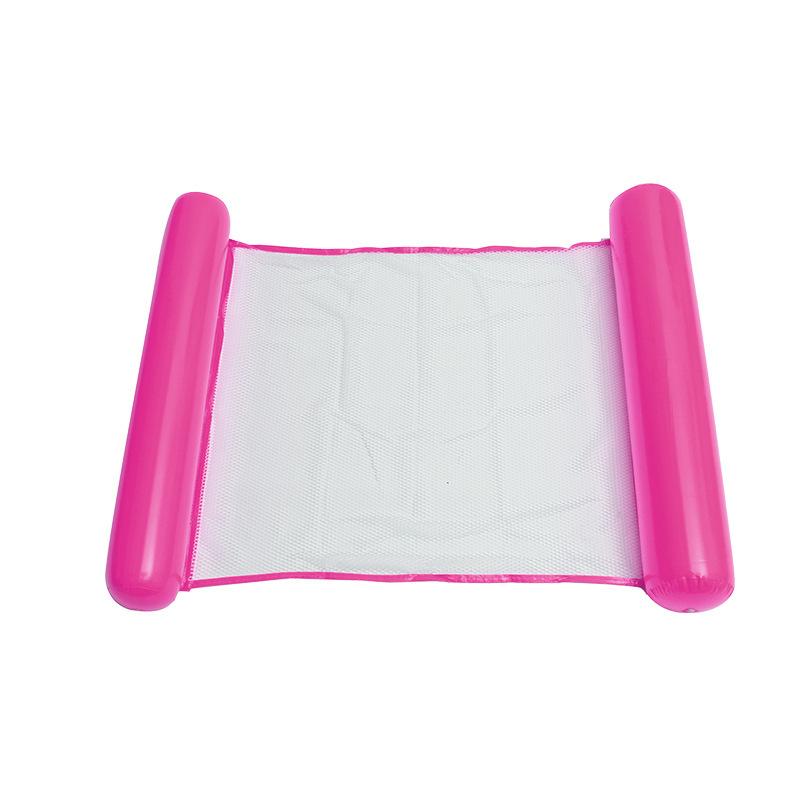 New inflatable floating lounger for outdoor use, foldable with backrest, mesh floating bed, water inflatable product, recliner floating bed