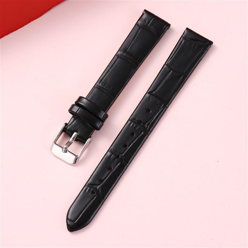 Double-sided top-grain cowhide leather strap, bamboo pattern watch strap, leather watch strap accessories, calfskin
