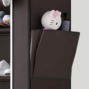 SUOERNUO 7 Tier Portable Metal Storage Organizer with Dust Cover Non Woven Side Shoe Shelf Cabinet Waterproof Smooth Installation Large Space Efficient Solution for Entryway Bedroom Dormitory Racks