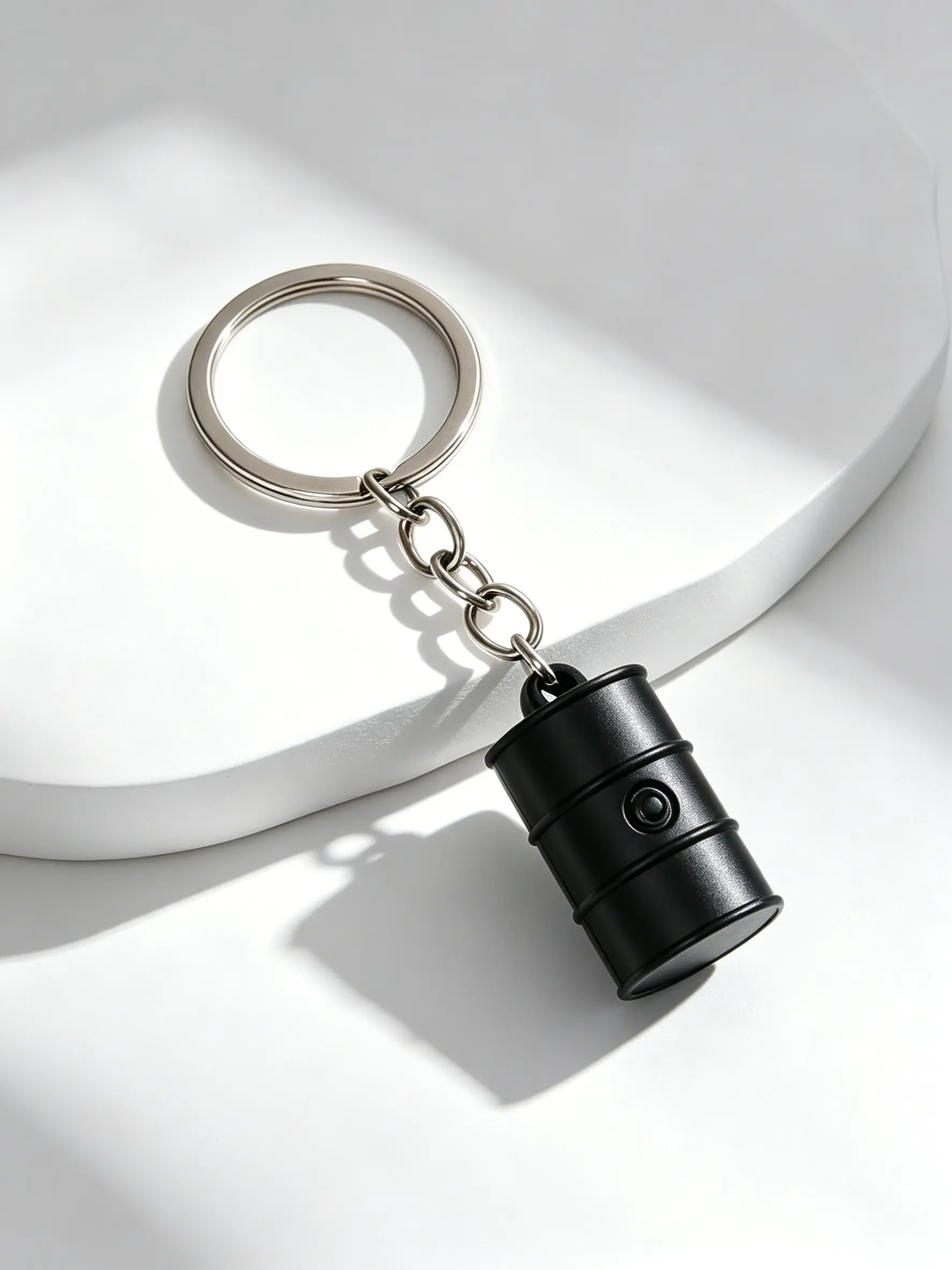 Mini Fuel Tank Keychain, Industrial Style Solid Plastic Pendant, Metal Key Ring, Multi-Color Options, Car Decor, Car Key Holder, Gift for Mechanics