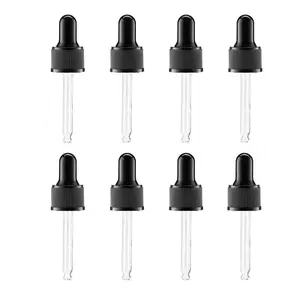 Glass Dropper for Herbal Extracts, Essential Oils, Homeopathic Remedies, Nail Polish Remover, 30 Ml 8-Pack, Ideal for Various Uses