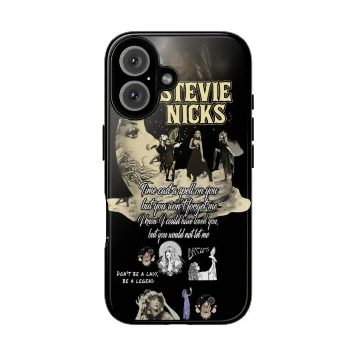 Steevie Niicks Inspired Sister of the Moon Two-In-One Phone Case Durable And Trendy Protection For iPhone17 16, 15, 14, 13, 12 Plus, Pro, Max, and Samsung S26-22 Perfect Birthday Gift for Friends