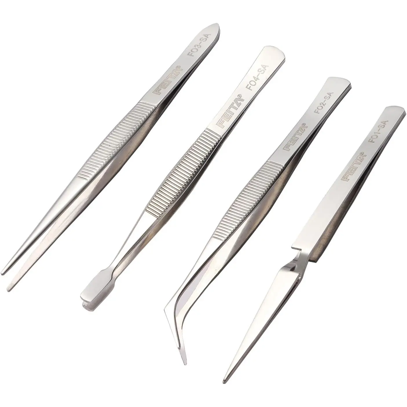 Craft Tweezers Stainless Tweezer Set for Jewelry, Crafting, Bead & Nail Art – 4 Piece Twizzers
