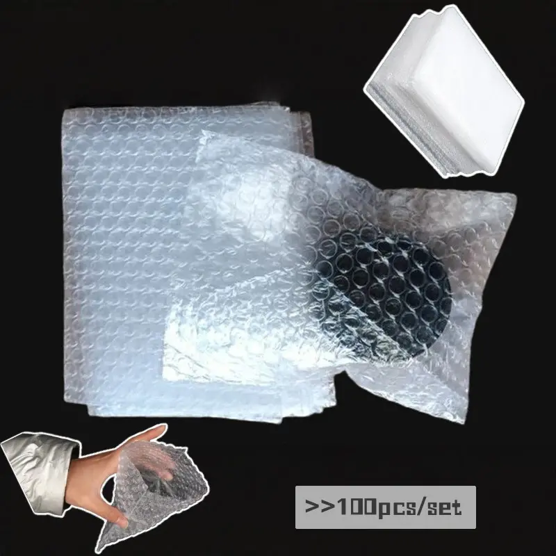 100 Pcs 15 x 20 cm Bubble Wrap Bags for Packing, Double-Sided Thick Foam Cushioning, Ideal for Moving and Storage
