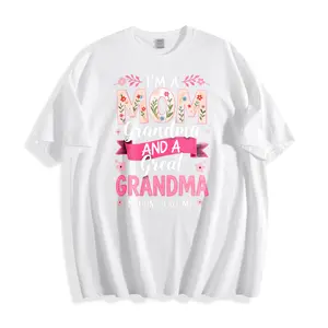 Cute Floral Design Unisex T-Shirt I'm A Mom Grandma And A Great Grandma Nothing Scare Me Motherhood Family Pride Gift For Women Spring Summer Wear Perfect For Grandmothers Mothers Day Birthday Present