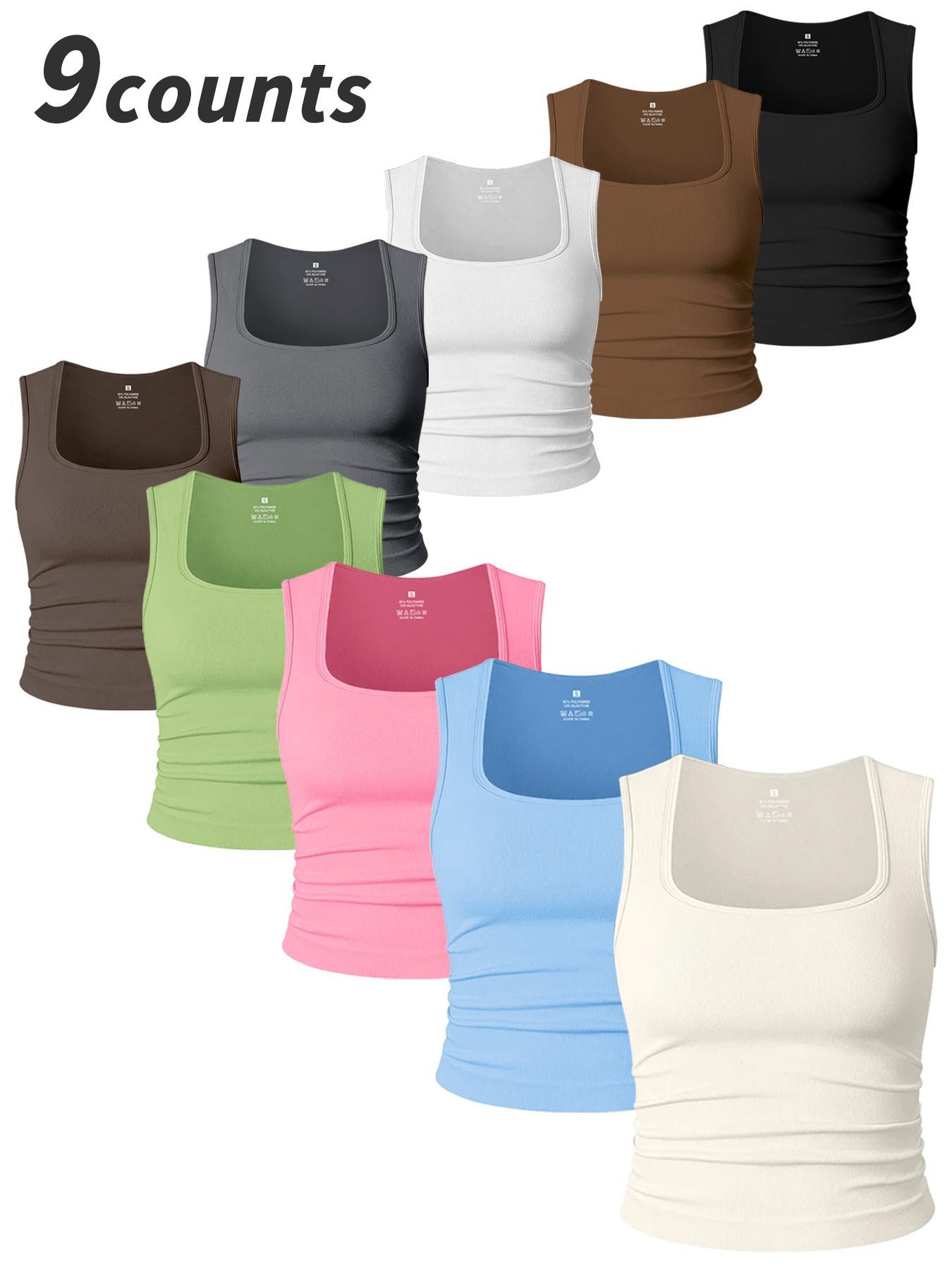 Women's Solid Color Ruched Design Crop Sports Tank Top, Sporty Sleeveless Top for Yoga Gym Workout Running, Ladies Sportswear for All Seasons, Gym Tops, Athletic Style Activewear, Breathable Athletic Workout Clothing