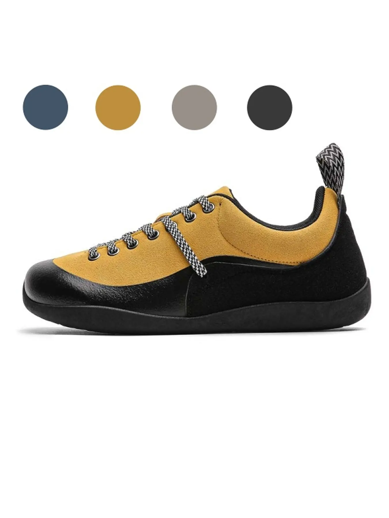 Men's Gray Black Protective Toe Cap Casual Shoes Checkered Laces Non Slip Wear Resistant Retro Outdoor Shoes Sneaker for Daily Commute Street Wear Campus