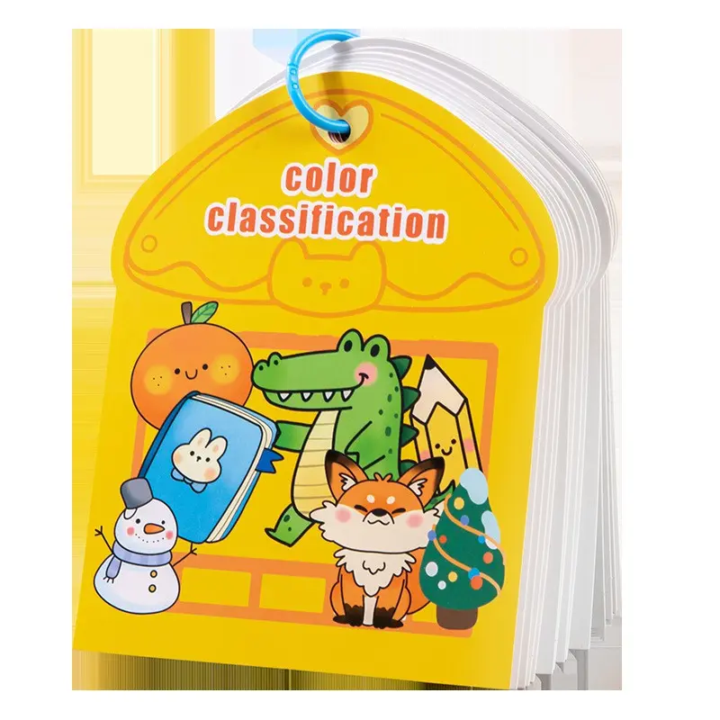 Color Sorting Quiet Paste Book for Kids, Educational Toy Busy Book for Children Early Learning, Interactive Learning Activity for Toddlers, Learning Tool, Visual Learning Tools, Learning Materials, Preschool Learning Materials