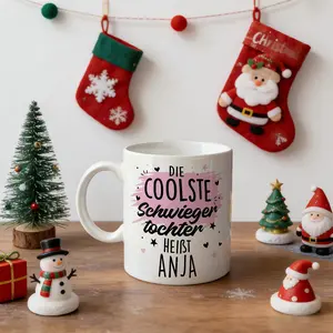 1pc 7-Color Ceramic Mug, 11oz_325ml, Fun Gift, Microwave Safe, Holiday Gift, Daughter-in-Law_Sonin-Law Mug, Can Be Personalized with Name - Coolest Gift for Daughter-in-Law_Sonin-Law, Customizabl