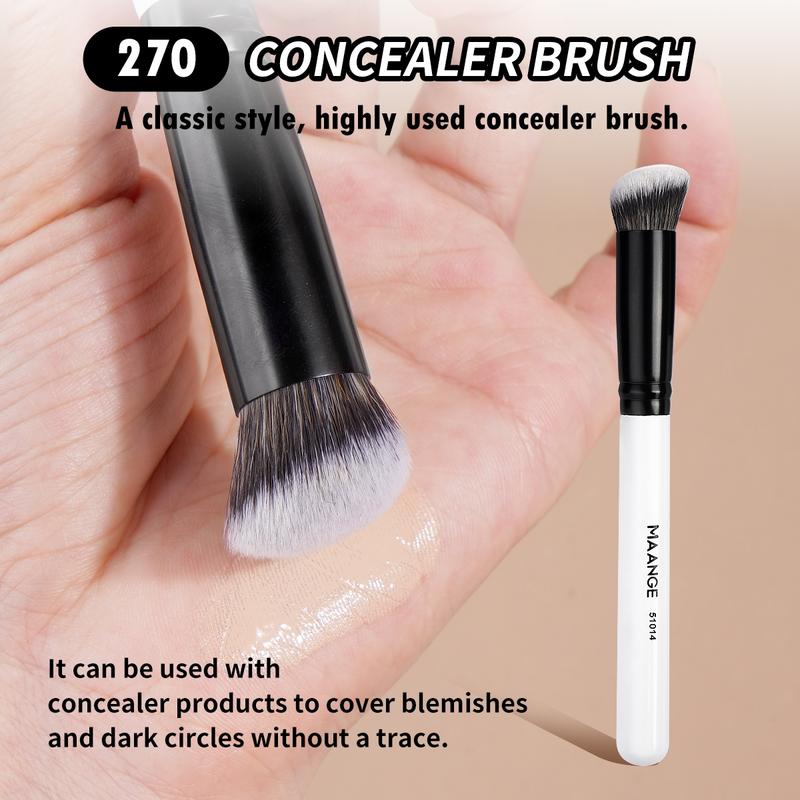 MAANGE 2pcs/3pcs/6pcs,Cosmetic Brush Set,Angled Foundation Brush Powder Brush Concealer Brush Smudge Brush Eyeshadow Brush Nose Shadow Brush Detail Brush for Flawless Application,Essential Tools for Makeup Lovers